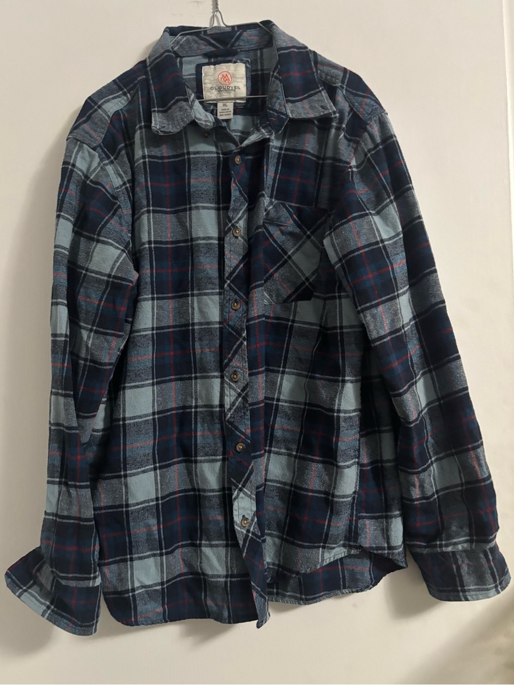 Blue Plaid Flannel Button-Down Shirt - Moultrie
